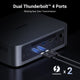 UGREEN all-flash NAS storage is configured with Dual Thunderbolt™ 4 Ports